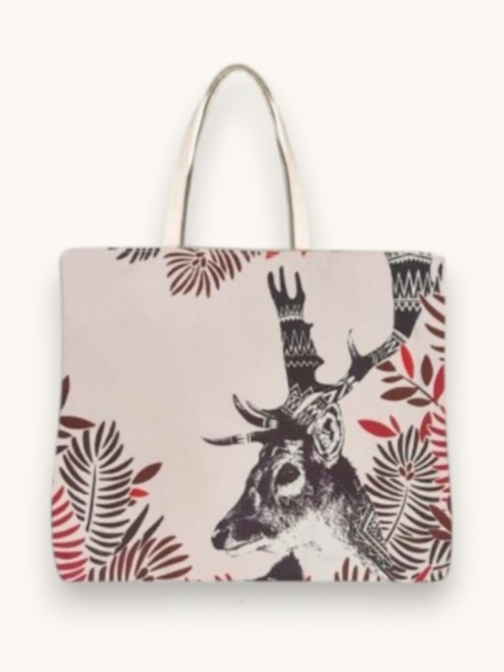 Clarins The Deer tote bag off-white women's